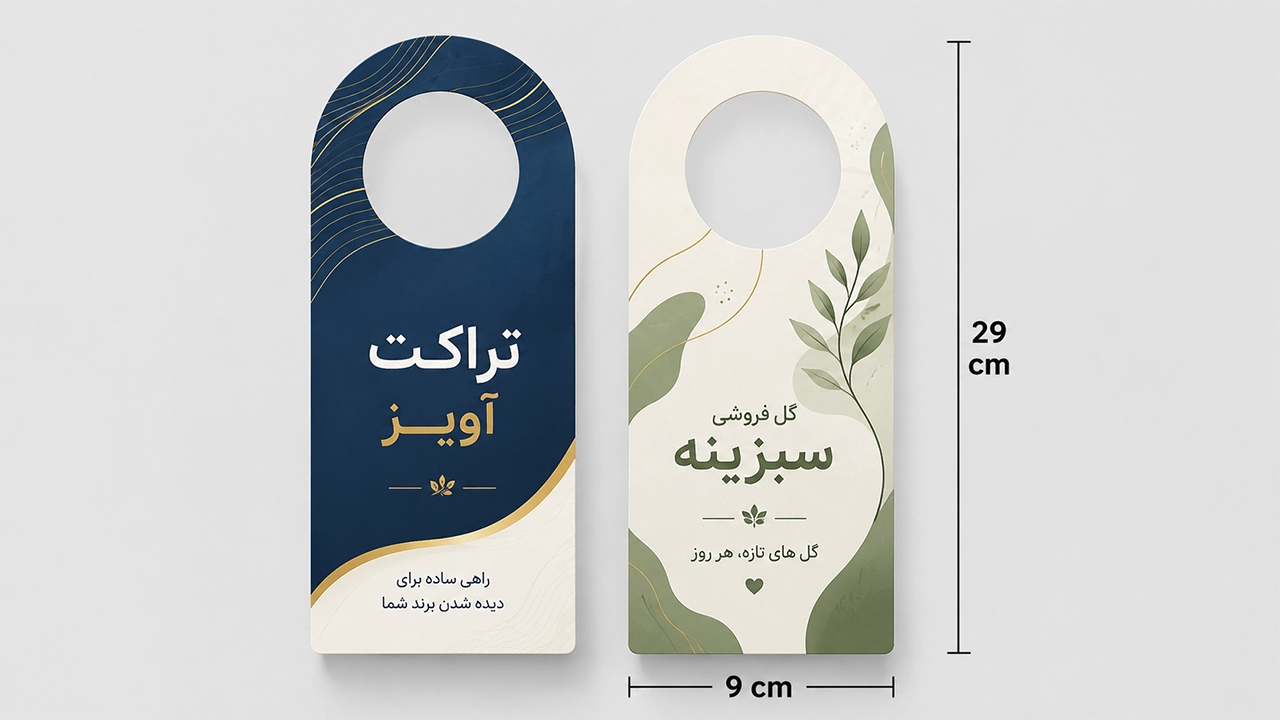 چاپ تراکت آویر درب هتل در چاپاتو